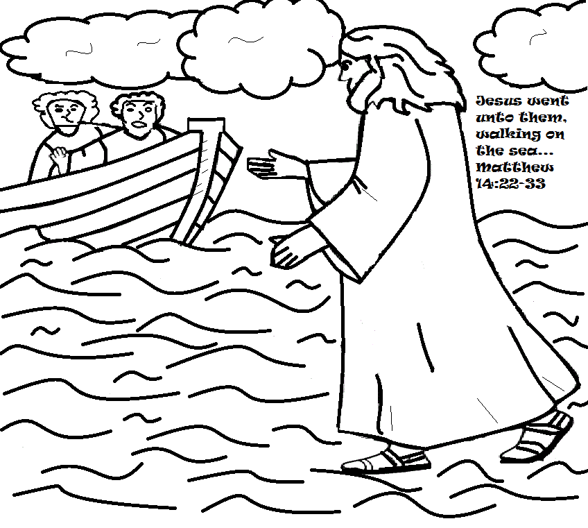 Free Coloring Pages Jesus Walks On Water - coloringpages2019